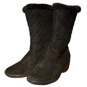 Khombu Black Quilted Winter Boots